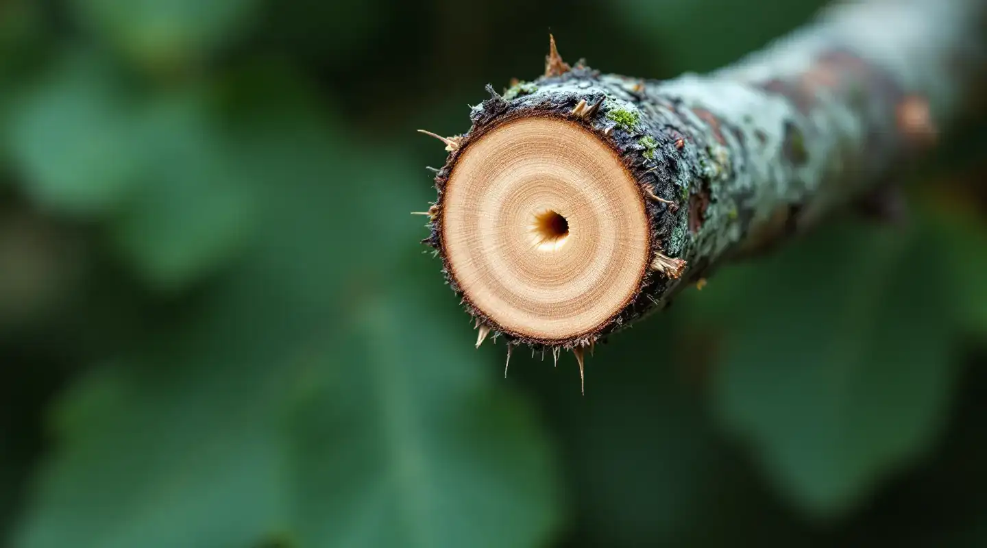 Pruning a garden tree in Leeds Clean pruning cut on a branch of a garden tree in Leeds